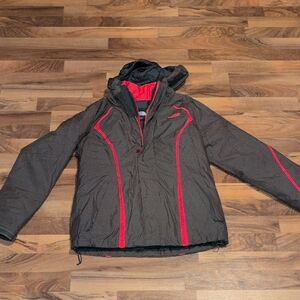 The North Face Women's Green and Coral Ski Jacket